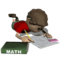 Junge beim Mathe lernen