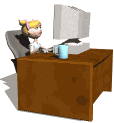 Mädchen am PC